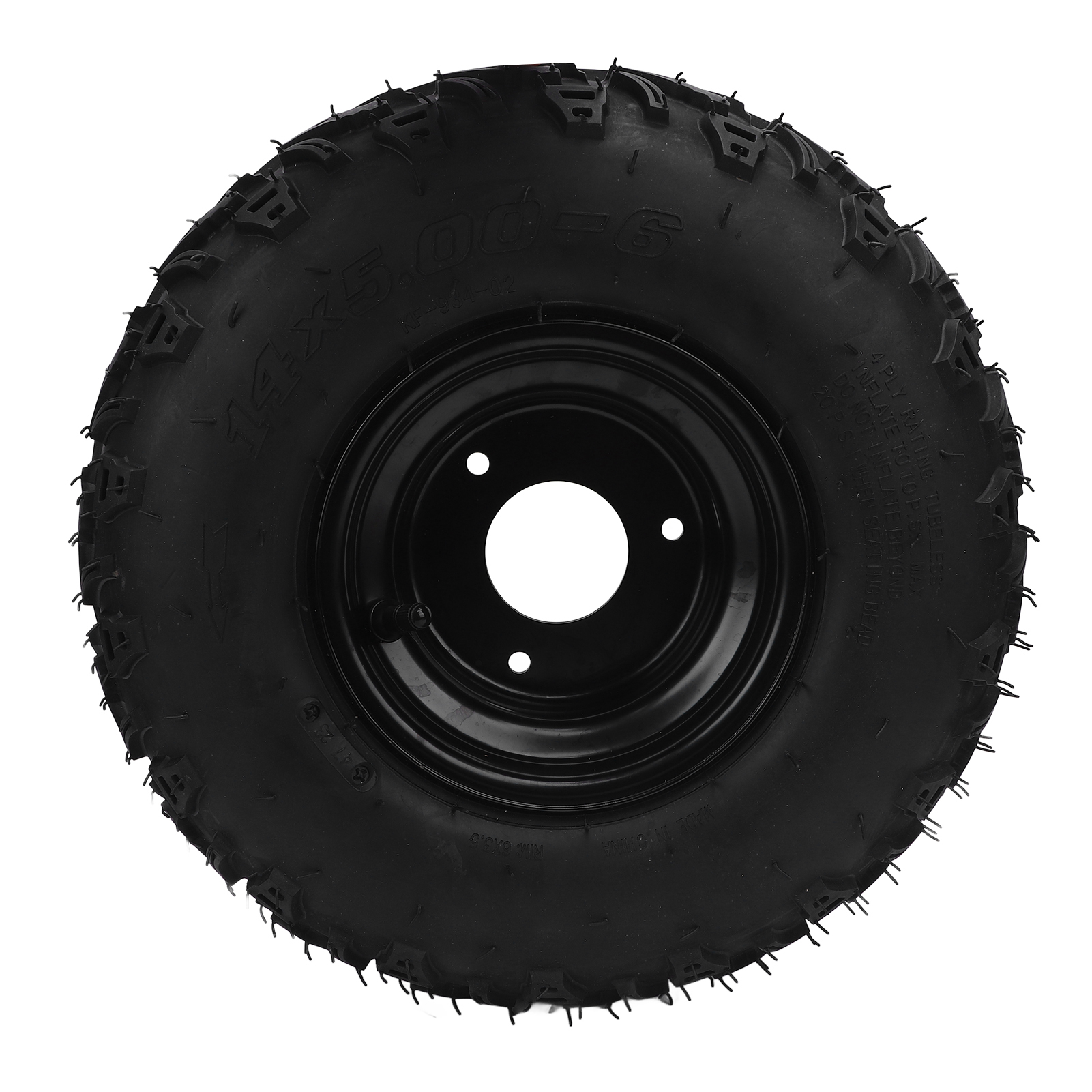 ATV Tire, Rubber Wearproof All Terrain Tire 6PR 14X5.00-6 for Cart