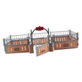 thumbnail image 4 of Milaget Horse Stable Model Playset Farm Animal Fence for DIY Scene Microlandscape Layout Brown, 4 of 9