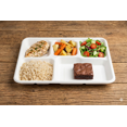 thumbnail image 2 of efyPack 5-Compartment Disposable Paper Plates, White, Plant-Based Sugarcane Fiber, 50Pcs, 2 of 5