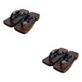 thumbnail image 2 of ZheElen Japanese Clogs Slippers Geta Sandals Flip Flops for Men Women 36 Blue Square Size 45 2Set, 2 of 6