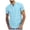 Light Blue, variant on lcziwo Mens Cotton Linen Henley Shirts Casual Short Sleeve T shirts Summer V-Neck Hippie Linen T Shirts Comfort Breathable Yoga Tops 2024 Khaki S