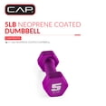 thumbnail image 2 of CAP, 5lb Neoprene Dumbbell, Magenta, Single, 2 of 7