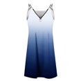 thumbnail image 4 of LOVZFMLL Dresses Women Casual Draw Back Printed Sleeveless Ruffle Lace-up Cold Shoulder Dress, 4 of 5