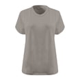 thumbnail image 3 of FAIWAD Womens Tops Summer Plus Size Casual V Neck Short Sleeve Drop Shoulder T-Shirt Loose Comfy Basic Tunic Tops, 3 of 3