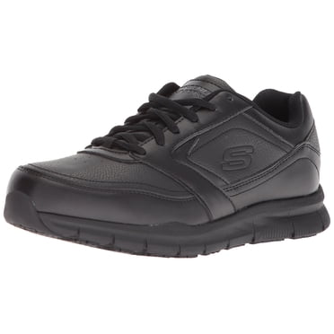Skechers for Work Women's Nampa-Wyola Food Service Shoe, black polyurethane, 7 W US