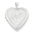 thumbnail image 1 of Sterling Silver Rhodium-plated 20mm MOM Heart Locket QLS241-18 (25mm x 20mm), 1 of 3