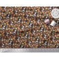 thumbnail image 2 of Soimoi Poly Georgette Fabric Pizza,Cake & Croissant Food Decor Fabric Printed Yard 42 Inch Wide, 2 of 3