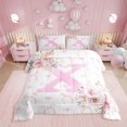 thumbnail image 1 of Erosebridal Floral Initial Letter X Bedding Full Comforter Set, Monogrammed Down Comforter, Anniversary Decor, Reversible, 1 of 8