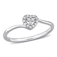 thumbnail image 1 of Miabella Diamond Accent Sterling Silver Heart Bypass Promise Ring, 1 of 5
