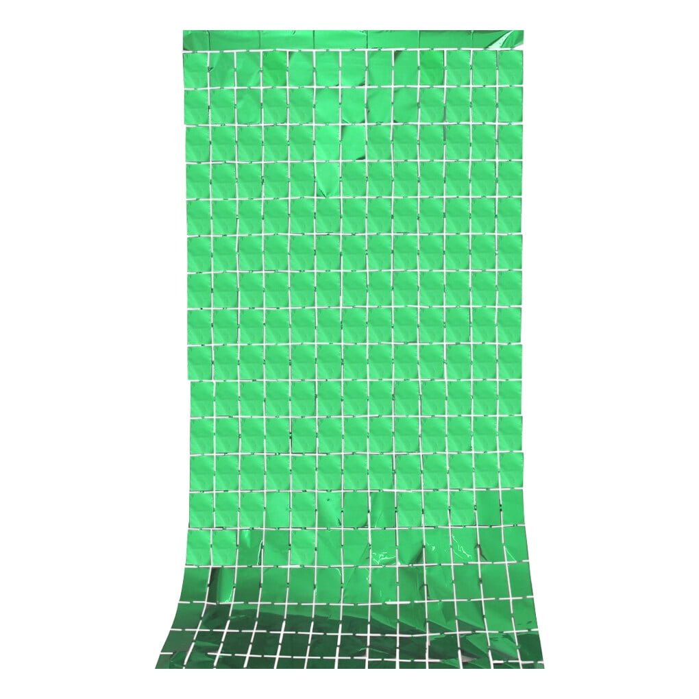 Curtain Sequin Square 1x2m Wall Decoration Party Backdrop Rectangular Party Background Backdrop for Wedding, Green