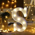 thumbnail image 2 of TopLLC Alphabet LED Letter Lights Light Up White Plastic Letters Standing Hanging A-M & on Clearance, 2 of 3