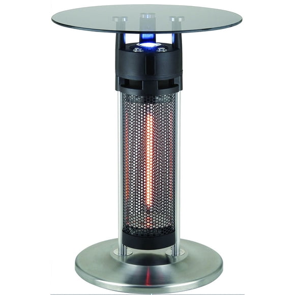 Table Chauffante Infrarouge de style Bistro ENERG + HEA-14756LED , avec Plateau en Verre Trempé