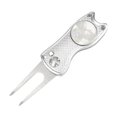 thumbnail image 2 of Golf Pitch Divot Repair Switchblade Ball Marker Groove Cleaner Ball Marker with Silver, 2 of 9
