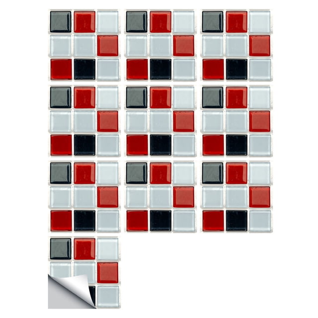 3D Tile Stickers for Kitchen 1Set 10Pc Self Adhesive Tile 3D Sticker Kitchen Bathroom Wall Sticker Decoration Self Adhesive Wall Tiles