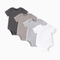 thumbnail image 1 of PatPat Baby Boy/Girl 4-Piece Modal Solid Color Rompers Set, 1 of 6
