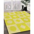 thumbnail image 3 of Ahgly Company Tapis d'Intérieur Lavable en Machine Carré Transitionnel Brun Doré Jaune, 8 Pieds Carré, 3 of 7