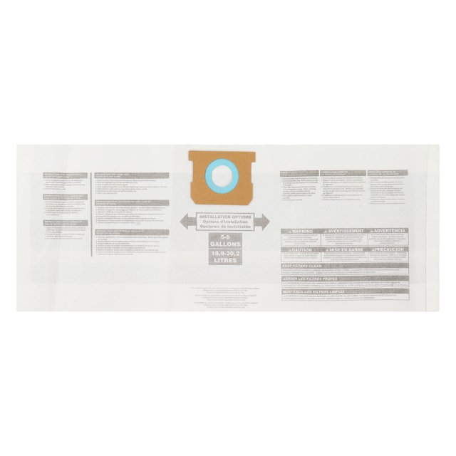 Wet Dry Vacuum Bags, Vacuum Filter Bags Reduce Pollen Reduce Dust High Efficiency Non Woven Fabric For Home