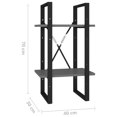 thumbnail image 4 of vidaXL 2-Tier Book Cabinet Grey 40x30x70 cm Engineered Wood, 4 of 4