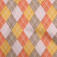 thumbnail image 1 of oneOone Rayon Orange Fabric Check Argyle Craft Projects Decor Fabric Printed By The Yard 56 Inch Wide, 1 of 4