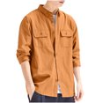 thumbnail image 1 of Pisexur Coupe-Vent Veste Mode Homme Couleur Unie Manches Longues Sans Capuche Décontractée Vestes de Randonnée Vestes d'Automne pour Hommes, 1 of 9