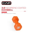 thumbnail image 2 of CAP, 3lb Neoprene Dumbbell, Orange, Single, 2 of 8