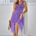 thumbnail image 4 of Ovzne Robes d'Été pour Femmes Robe pour Femme Femme Mode Été Plage Imprimé Poches Camisole Col Rond Sans Manches Robes Camisole Robe pour Femmes Liquidation, 4 of 7