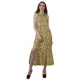 thumbnail image 1 of Moomaya Robe Longue Imprimée pour Femmes, Fente avant, Aguichant, Sans Manches, en Rayonne, Robe de Mariage, 1 of 4