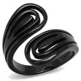 thumbnail image 1 of Alamode TK3059-8 Femmes IP Noir Bague en Acier Inoxydable Sans Pierre en Aucune Pierre - Taille 8, 1 of 1