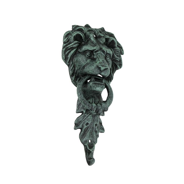 Vertiges Verts Tête de Lion en Fonte Frappeur de Porte