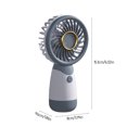 thumbnail image 3 of TopLLC Mini Handheld Fan, Matching Color Design Portable Personal Table Fan, USB Rechargeable Battery Operated Handheld/Desktop Electric Fan Low Noise Strong Airflow Cooling Fan for Office Travel, 3 of 9