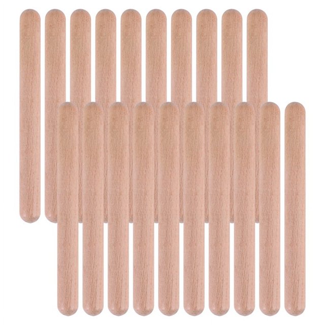 20 Pcs Bâtons de Rythme pour Enfants de 8 Pouces Bâtons Lummi de Musique Claves Classiques en Bois Instrument de Percussion Musical Bâtons de Musique