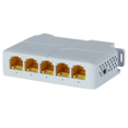 thumbnail image 1 of 5 Ports 1000Mbps Répéteur de Commutateur Réseau Support IEEE802.3af/At/Bt 100m pour Commutateur POE NVR IPC,1 * Répéteur un-à-Quatre (Modèle Gigabit), Blanc, 1 of 6