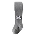 thumbnail image 4 of XZNGL Tout-Petits Enfants Bébés Filles Mode Carreaux Nœud Bas Collants Collants Pantalons, 4 of 8