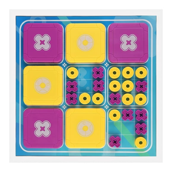 Jouets de Voyage de Jeu Jeux de Société pour Soirée Jeux en Famille Comprend 1 Plateau 41 Mini X 40 Mini 5 Grands X Idéal pour Jeux de Fête de Noël (Violet Jaune)