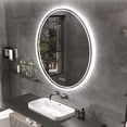 thumbnail image 1 of LUVODI LED Bathroom Mirror Round: 600mm Illuminated Dimmable Backlit Lighted Wall Circle Vanity Mirror with Demister Pad + Smart Touch Button Makeup Shaving Mirror, 1 of 13
