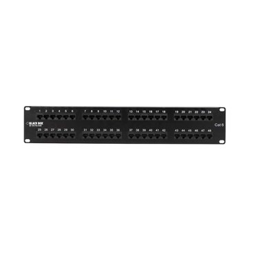JPM648A - Panneau de Brassage 48PORT CAT6 BLK 2U Rackable 110