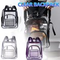 thumbnail image 2 of 17” Clear Backpack Water Resistant Transparent Backpack Large Capacity Bookbag School Bag With Adjustable Straps For School  Work  Stadium  Security Travel  College, 2 of 10