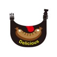 thumbnail image 1 of Pet Dogs Saliva Towel Delicious Sausage Pattern Bandana BibsFunny Photography Props Gift For Cats Dogs, 1 of 9