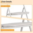thumbnail image 3 of 3-Piece Kids Folding Table and Chair Set - Upholstered Activity Set with Metal Frame, Ideal for Eating, Reading & Playing - Beige, 3 of 8