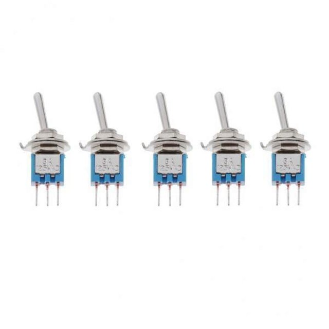Miulika Premium 3PDT Triple-Pin PCB Lug Switch Bundle , Blue, 2 Pcs
