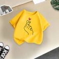 thumbnail image 5 of PMVFHDE Hauts Tube pour Filles T-Shirt à Manches Courtes pour Fille T-Shirt pour Fille T-Shirt Mignon pour Filles Hauts pour Fille Enfant T-Shirt Graphique Mignon à Col Rond à Manches Courtes T-Shirt d'Été Décontracté Jaune, 11-12 Ans, 5 of 5