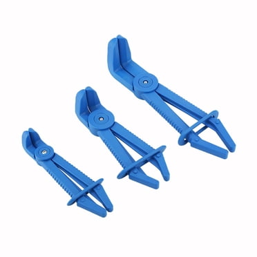 Pince de Serrage Flexible pour Conduite 3 Pcs Ensemble d'Outils de Serrage de Boyau en Plastique Pinces de Conduite de Carburant de Frein Kit de Pince