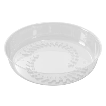 Soucoupe de pot de fleurs transparente et légère MAINSTAYS de 15 cm (6 pouces) - Pièce unique - Plateau rond en plastique, idéal pour une utilisation à l'intérieur