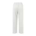thumbnail image 5 of 2025 Women High Waisted Wide Pants Rompers for Women Casual Plus Size Leg Pants Drawstring Elastic Pants for Women Work Casual High Waist Trousers Comfy Straight Leg Long Pants with, 5 of 5