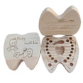 thumbnail image 2 of Harpily Wooden Deciduous Box Fetal Hair Umbilical Cord Tooth Collectible Box Baby Souvenirs Box, 2 of 4