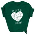 thumbnail image 4 of EQWLJWE Hauts d'Été pour Femmes Hauts pour Femmes Liquidation Mode Femme Imprimé Col Rond Manches Courtes T-Shirt Impression Blouse Ample Hauts, 4 of 5