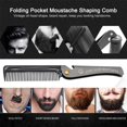 thumbnail image 2 of Steel Beard and Mustache Comb Folding Fine Comb Pocket X4K1, 2 of 6