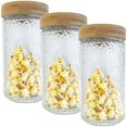 thumbnail image 1 of JS Gourmet - Set of 3 Embossed Glass Containers with Airtight Lid, 1700ml Capacity, 1 of 1