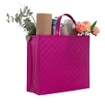 thumbnail image 4 of Walmart Large Quilted Reusable Shopping Bag, Grocery Tote Bag, Cheeky Pink, 4 of 6