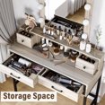 thumbnail image 3 of RoyalCraft Vanity Desk for Makeup with Mirror, Dimmable Lights & Drawers, Grey, 3 of 7